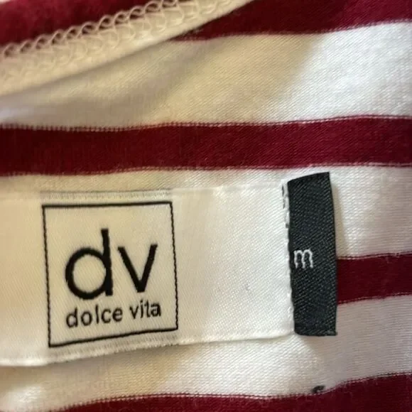 DV Dolce Vita striped shirt mini dress with suede pocket size M - Picture 7 of 8